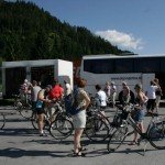 Fietsbus aan de Inn